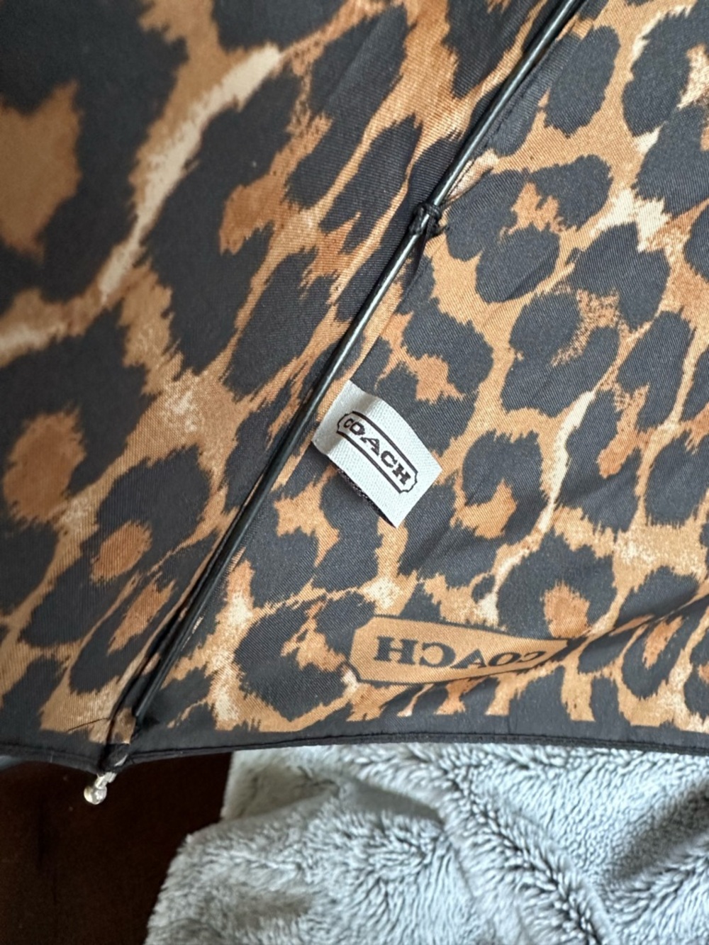 Coach Peyton Ocelot Print Mini Umbrella F62963 - Picture 9 of 10